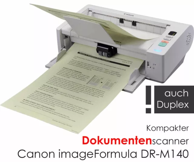 A4 A5 Doku Scanneur Canon DR-M140 Einzugscanner Duplex Windows 7 8 10 11 129