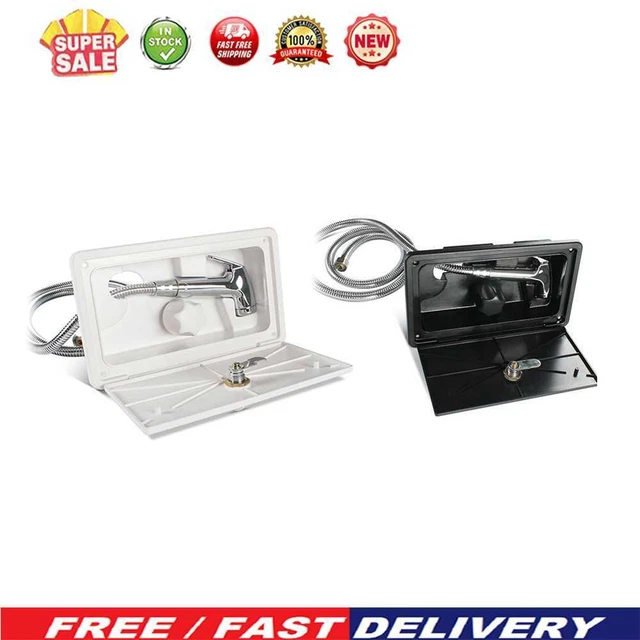 Camp4 Doccia A Batteria Con Pompa Sommersa + Filtro – Per Camper, Caravan, Campeggio E Giardino