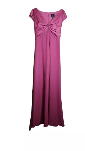 Adrianna Papell Size 16 Shirred Gown Shift Maxi Dress Navy Hourglass Sleeveless