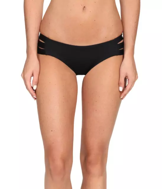 Vitamin A Swimwear Black Emelia Triple Strap Bikini Bottom Size S L135821