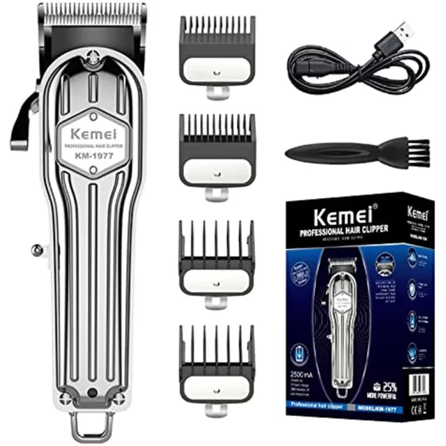 KEMEI Hair Clippers for Men Professional Cordless Hair Trimmers Wet/Dry Clipper