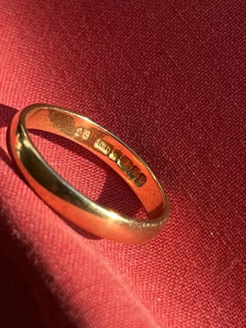 22ct Gold Wedding Band 22ct Gold Ring 22ct Gold