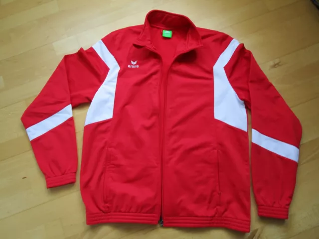 1 x Trainings-Jacke von ERIMA in rot weiß Gr. 44 (2XL) mit Reißverschluß  w. NEU