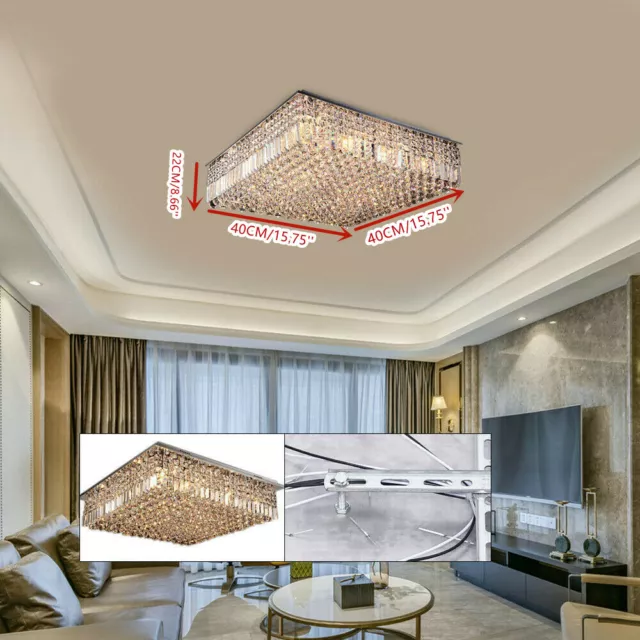 LAMPADA DA SOFFITTO moderna cristallo LED lampadario soggiorno
