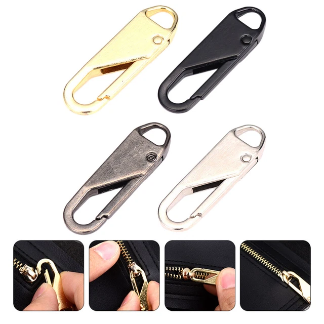 4 Pcs Zipper Pull Detachable Zipper Zippers Extender Zinc Alloy