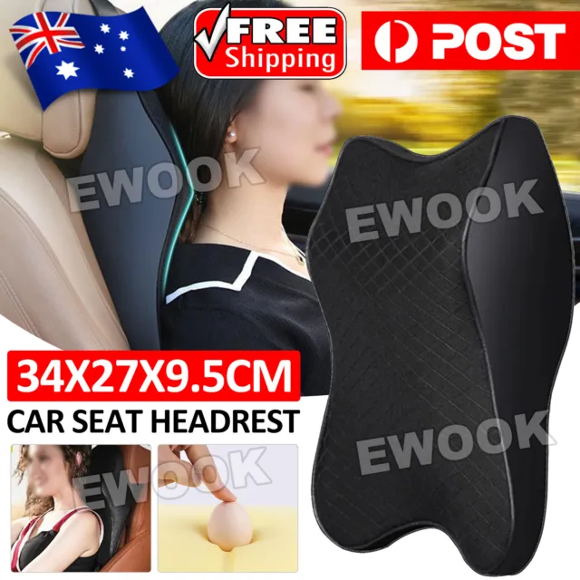 Car Seat Headrest Pad Memory Foam Pillow Head Neck Rest Support Cushion Mat AU