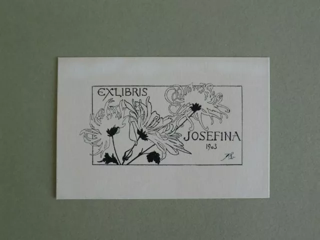 Exlibris Josefina. Motiv: Blumen Amezna, G.: