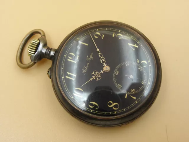 ANTIQUE Military PAVEL BURE Paul Buhre Russian Empire Pocket Watch enamel dial