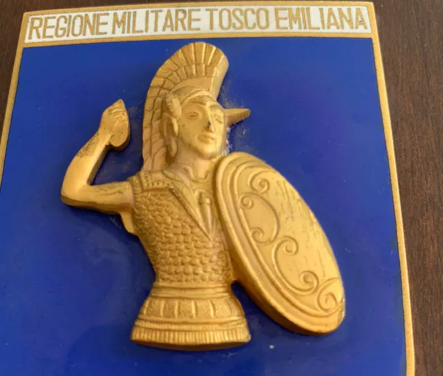 CREST MILITARE scudo legno Regione Militare Tosco Emiliana