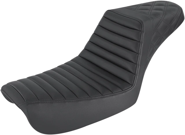 Saddlemen Step Up Seat Black Rear Lattice Stitch/Tuck and Roll #804-04-176