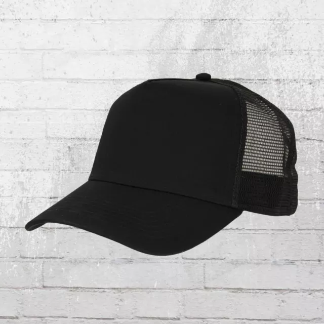 Beechfield Mütze Trucker Cap schwarz Kappe Haube Mesh Hat Basecap Cappy