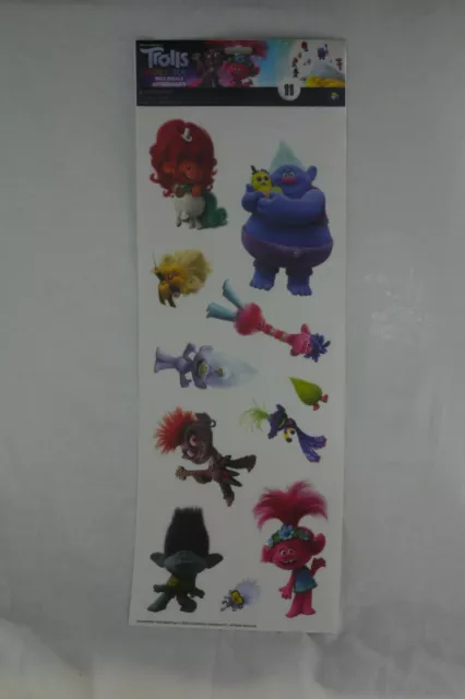 Juego de calcomanías de pared Roommates Trolls World Tour RMK4298SS