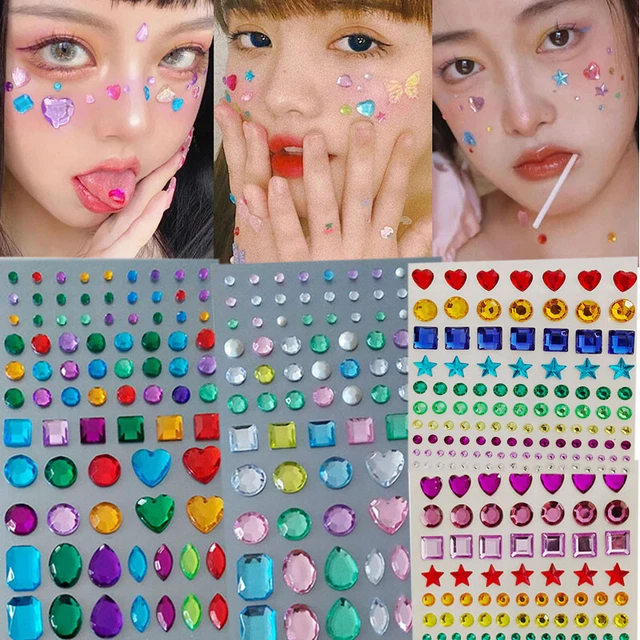 Sourcil Ongle Autocollant Scrapbooking Artisanat Visage Bijoux 3D Strass Gems .J