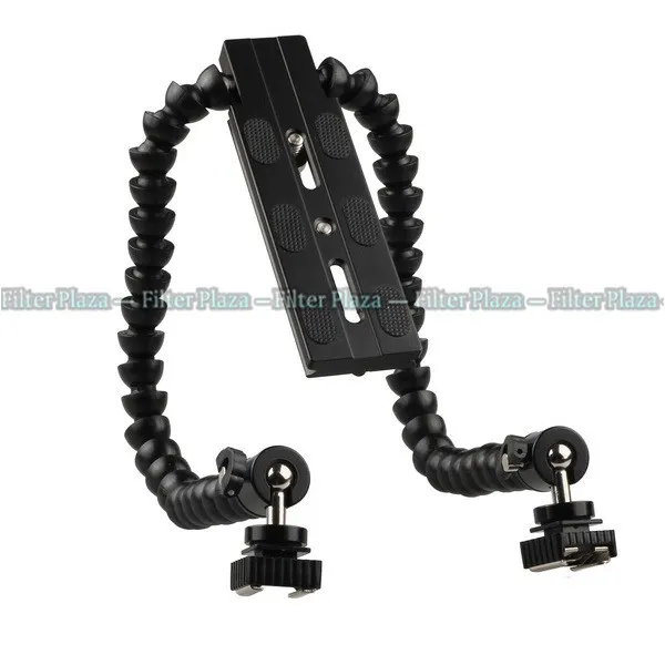 Flexible Dual/ Twin-Arm/Hot shoe Flash Bracket for CANON NIKON PENTAX MACRO SHOT