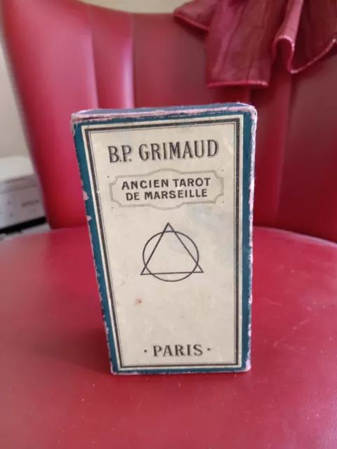 Tarot de Marseille BP GRIMAUD 1930 PARIS-76 cartes- Boîte d'origine