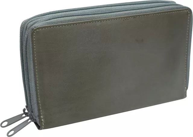 CAZORO RFID Blocking Genuine Leather Zip Around Large Wallet for Women Credit...