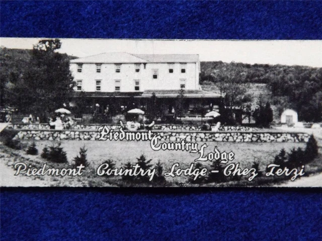 Piedmont Country Lodge Restaurant Hotel Ski School Montreal Quebec Matchbook