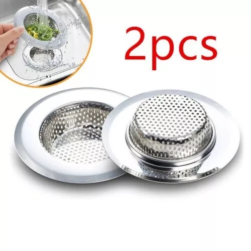 "Colador de Fregadero de Cocina 2 piezas Filtro de Drenaje Acero Inoxidable 4,5"