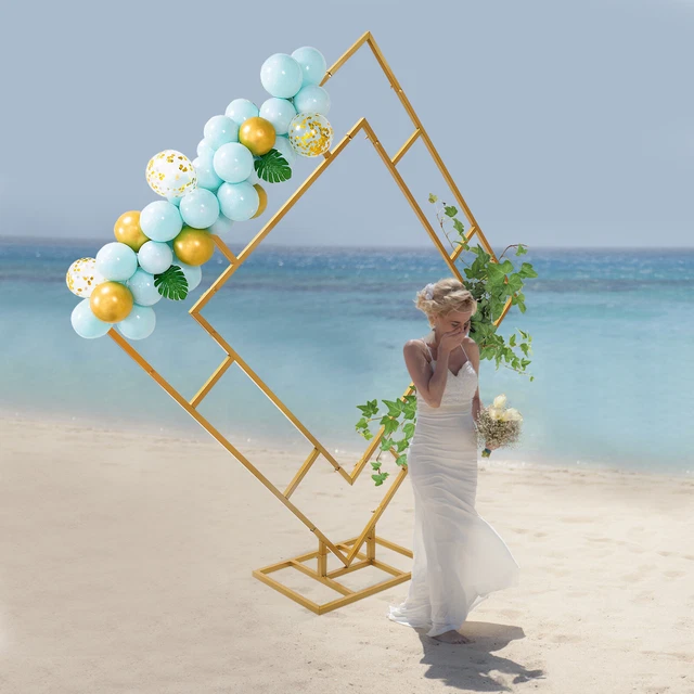 thumbnail image 2 of 6.6FT Gold Arch Backdrop Stand - Metal Wedding Decor Arch For Parties, Baby Showers & Celebrations 2 of 13