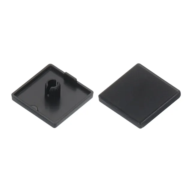 30Pcs Standard Plastic Square Aluminum Extrusion End Cap Black 20x20mm