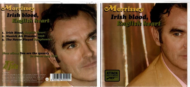 IRISH BLOOD, ENGLISH Heart [US CD] [Single] by Morrissey (CD 2004