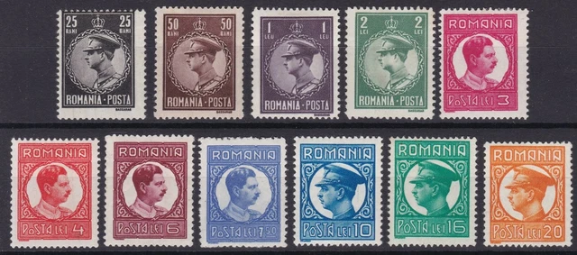 ROMANIA 1930 Mi 375 / 385 Unused