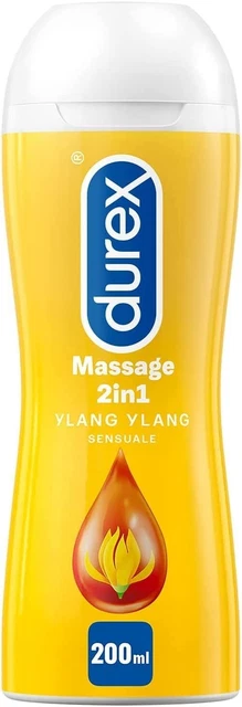 Durex Massage 2 in 1, Gel Lubrificante Intimo a Base Acqua,E Gel per Massaggi, C