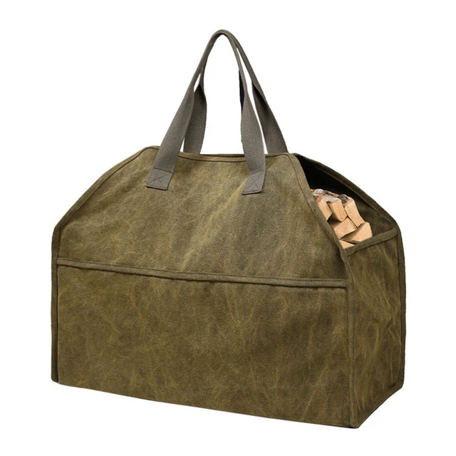 Sac De Transport En Toile Verte Pour Le Transport Portable Du Bois De 957203