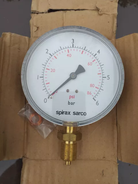 Spirax Sarco Pressure gauge  6bar/86psi