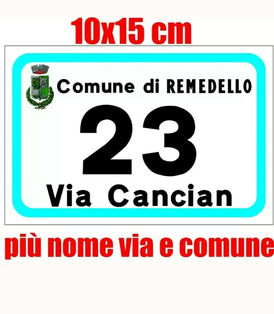 Targa Numero Civico Personalizzabile In Ceramica - Mattonella 15x15 O 20x20 Cm Con Nome, Made In Italy - Foto 3