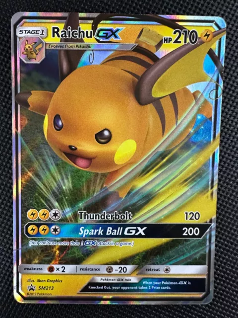 Pokemon Karte | SM Black Star Promo | Raichu GX | SM213 | English