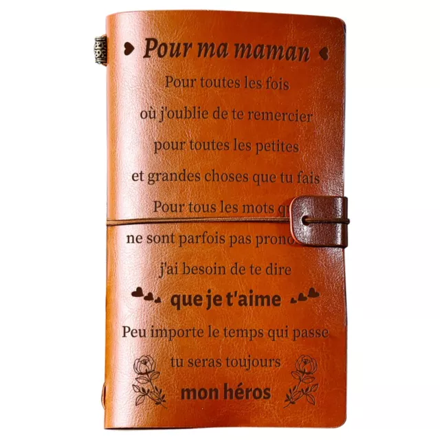 Funnli Cadeau Maman Carnet de Notes en Cuir de 144 Pages Cadeau pour Maman Ca...