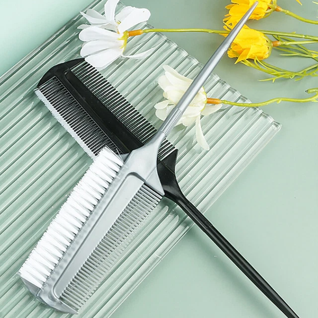 Professional Hairdressing Double Side Dye Comb With Nylon Hair Drying Brush Wa