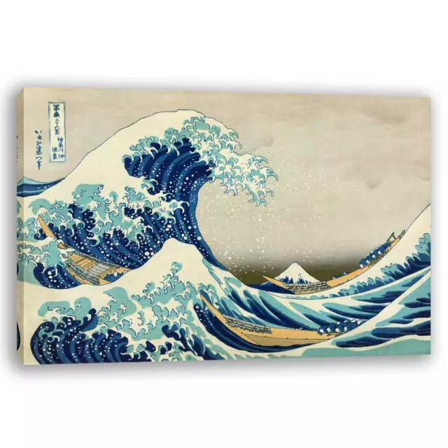 Wandbild Canvas Kunstwerk Hokusai Die große Welle vor Kanagawa