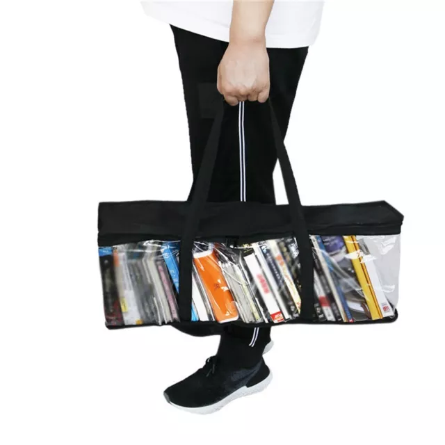 Visual Design Clear Storage Bag for Easy Organization of Books and CDs