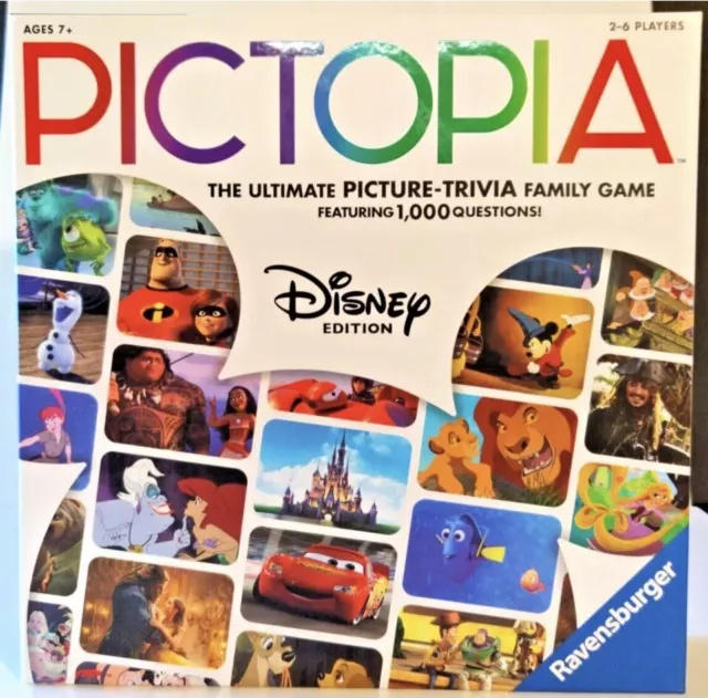 Pictopia: Disney Edition Trivia Board Game Family 1000+ Questions NEW SEALED