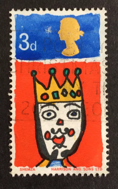 GB QEII 1966 Christmas 3d SG713c Variety "Missing T" Used