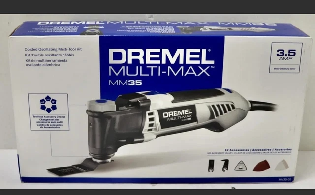 NEW - Dremel MM35-01 Multi-Max 3.5-Amp Corded Multi-Tool Kit w/12 Accessories NEW - Dremel MM35-01 Multi-Max 3.5-Amp Corded Multi-Tool Kit w/12 Accessories