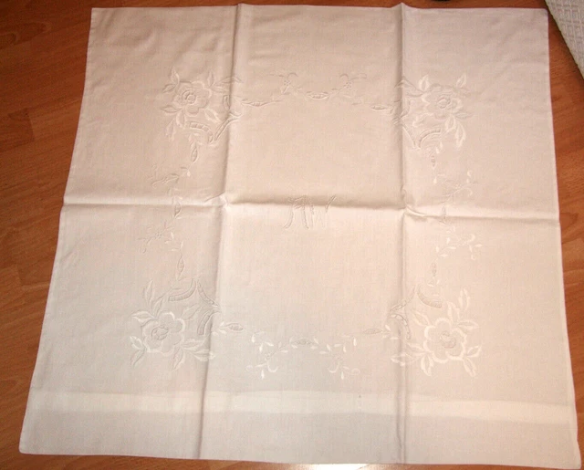 1 Paar antike Kopfkissen - Leinen mit Handarbeit und Monogramm AW - rein weiß 1 Paar antike Kopfkissen - Leinen mit Handarbeit und Monogramm AW - rein weiß
