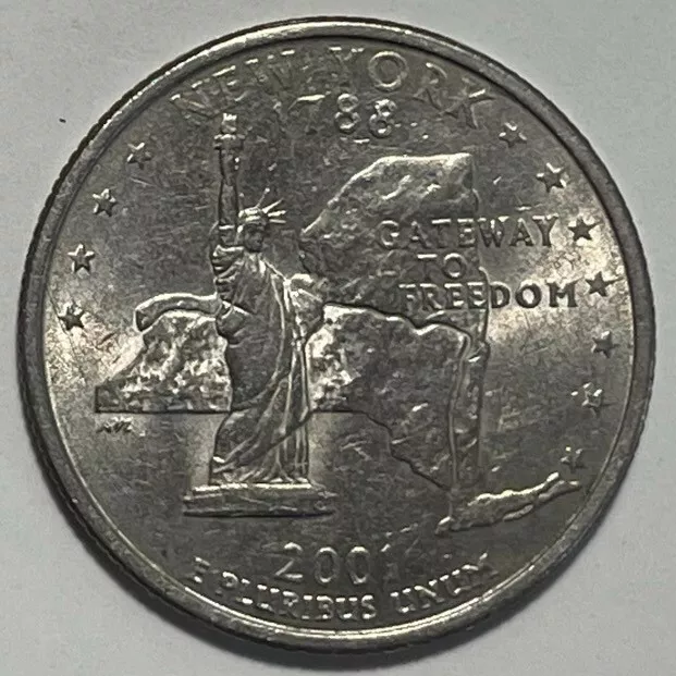 Münze, USA, Quarter Dollar, Serie 50 Staaten - New York 2001 D - KM#318