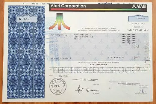 5 CLEAN ATARI STOCKS w VERY MINOR FLAWS ie PEN MARKS, STAPLE TEARS etc CV $40 EA