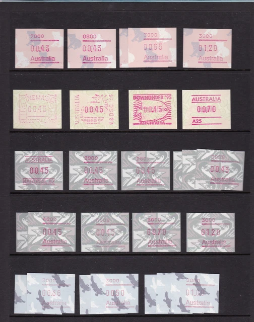 Australia Large lot of Frama Labels - Many Varieties including Specimen MNH