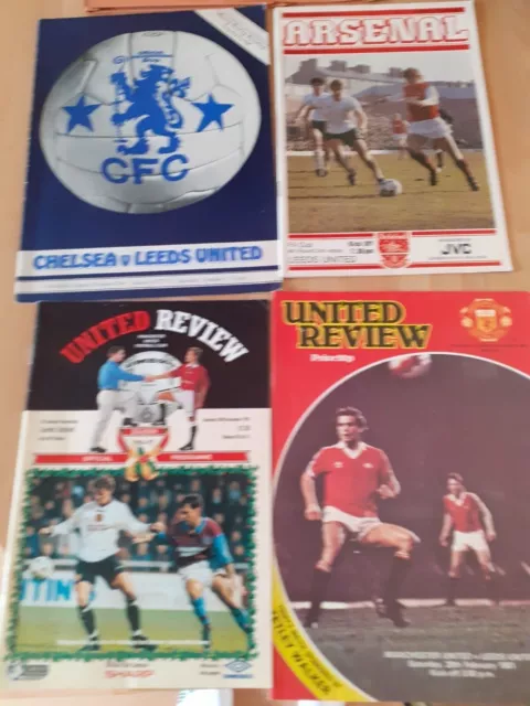Leeds United away programmes 1977 to 1997 last few remaining