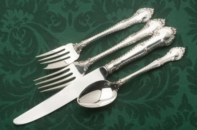 English Gadroon by Gorham Sterling Silver 4 Piece Dinner Size Place Setting