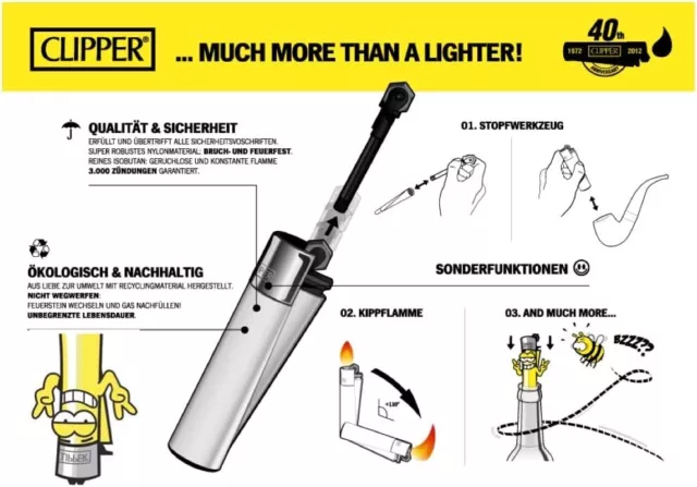 CLIPPER Feuerzeug Serie Qualität Lighter Gas Design Original Set Kollektion 2023 2