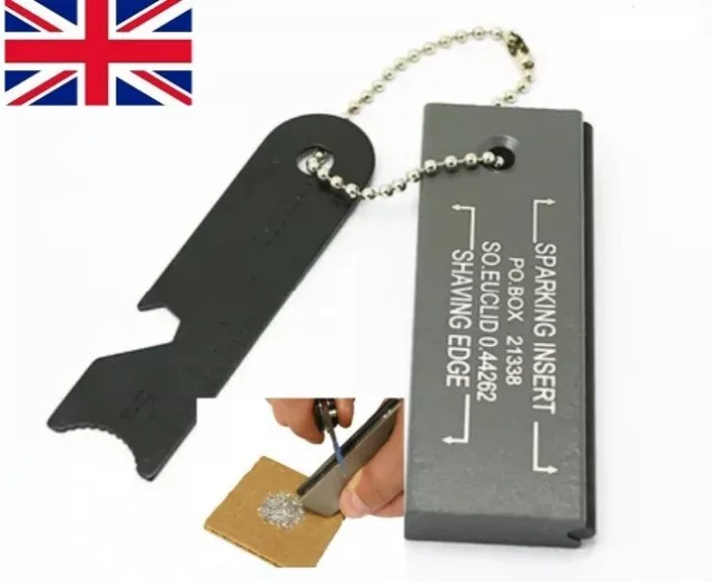 99.9% Magnesium Camping Emergency Survival Fire Starter Flint Lighter Stone UK