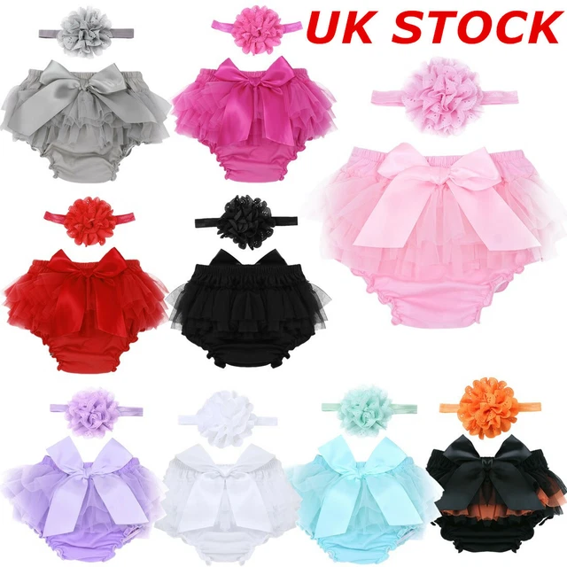 Baby Ruffled Bloomers Boy Girl Birthday Diaper Cover Flower Knickers  Photo Prop