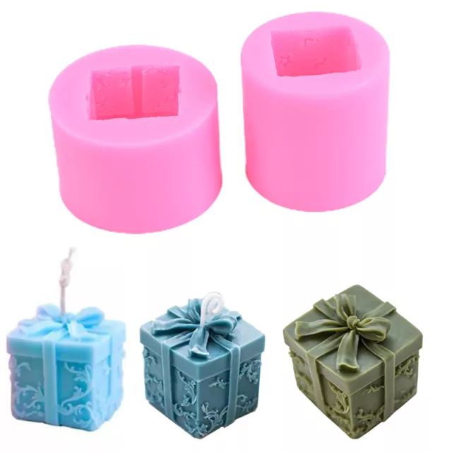 DIY Candle Mold Handmade Soap Mold Christmas Gift Box Candle Mold Silicone A'  q