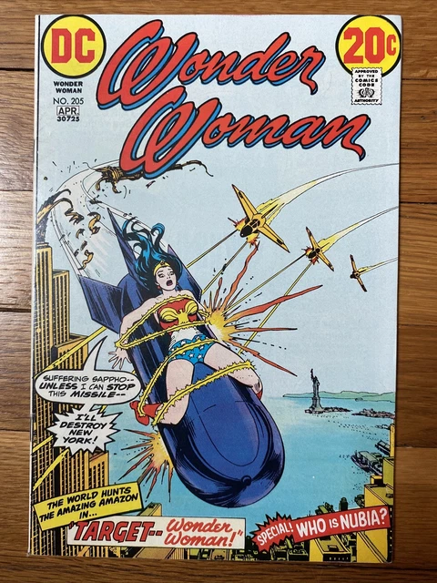 Wonder Woman 205 Beautiful Copy Origin Nubia 1973 DC Comics Bronze Age