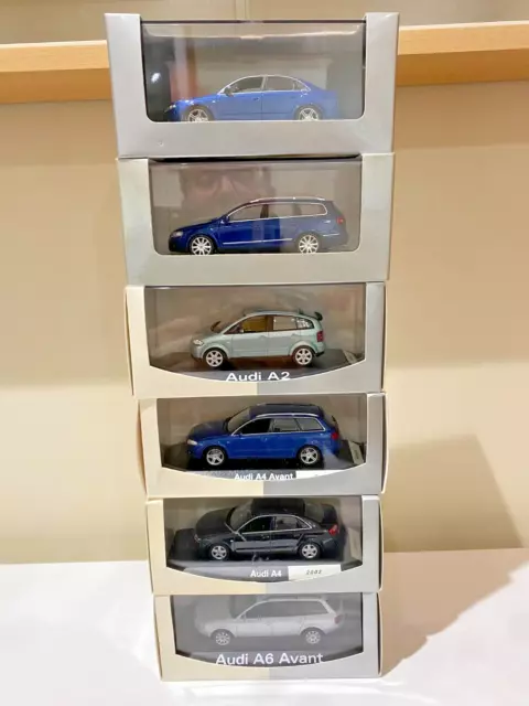 Minichamps Audi Collection Audi & Passat Diecast Cars 1:43 Scale - Lot of 6 cars